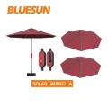 Bluesun10フィート360 °テーブルラウンド傘ソーラーパワーLEDパティオオフセットソーラーパネル傘