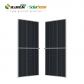 Bluesun210mm太陽電池550ワット二重ガラスソーラーパネルソーラー550w両面ハーフセルPVモノソーラーパネル210mmBIPVパネルソーラー
