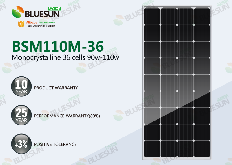 12v mono 100w solar panel