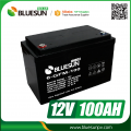 ソーラーバッテリーディープサイクル鉛蓄電池12v100ahソーラーバッテリーを使用したBluesunポータブルソーラーシステム