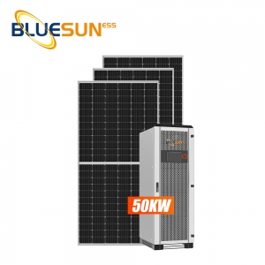 50KW pv solar system connect to grid and with battery backup for commercial use