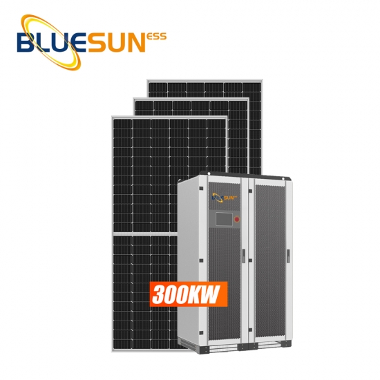 Hybrid 250KW solar power system grid tie with storage system