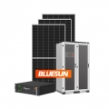 米国市場リチウム電池バックアップ付き150kwハイブリッドソーラーシステム
