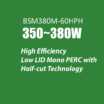  ブルーサン BSM380M-60HPH 350W-380W Perc ハーフセルソーラーパネル データシート 