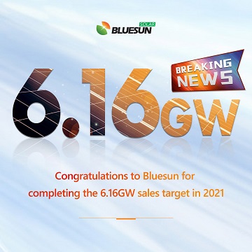 おめでとうございます！Bluesunは6.16GWの輸送能力を完了しました