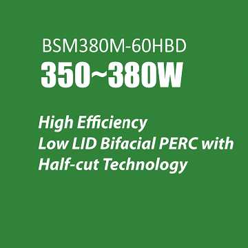  ブルーサン BSM380M-60HBD 350W-380W 両面ハーフセルソーラーパネル データシート 
