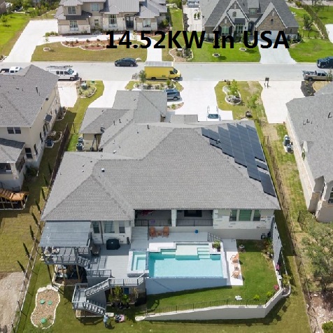 ブルーサン14.52KW住宅用太陽光発電システムのアメリカ