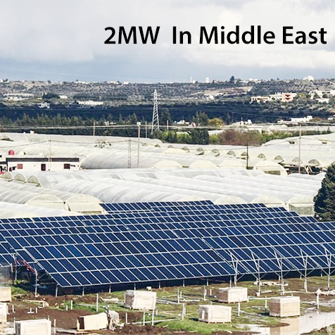 中東の2mw地上設置型太陽光発電プラント