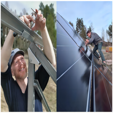 スウェーデンのグリッド太陽光発電システム上の Bluesun 15kw