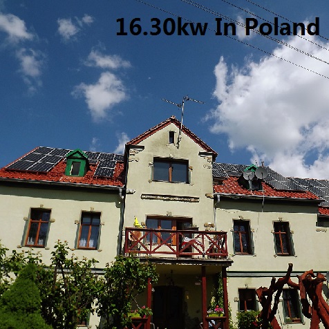 ブルーサン16.30KW住宅用太陽光発電システムにポーランド