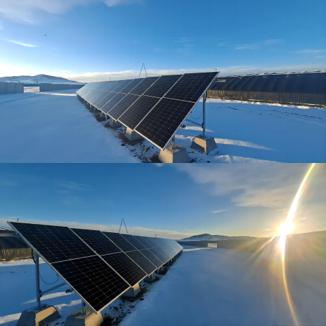 モンゴル国エルデネトのBLUESUN 10KWハイブリッド太陽光発電システム
    