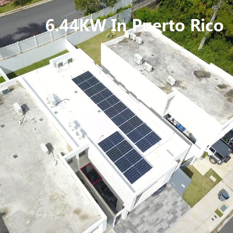 bluesun 6 . 44kwプエルトリコの住宅用ソーラーシステム