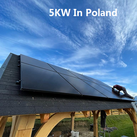 ポーランドのBluesun5KW住宅用ソーラーシステム
