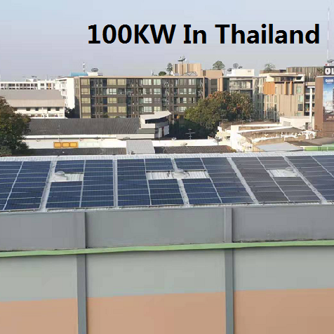 タイのbluesun 100kwグリッドタイソーラーシステム