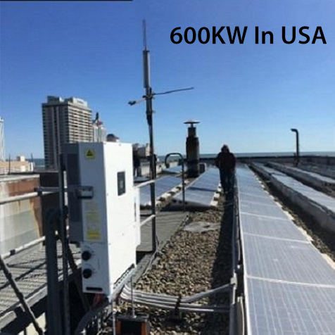 アメリカの600kw地上設置型太陽光発電システム